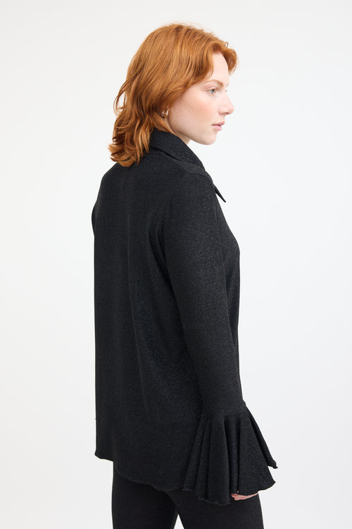 Sleeper Black Cosmos Lurex Shirt