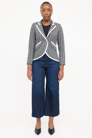 Smythe Stripe One Button Blazer