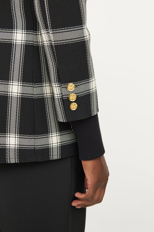 Smythe Black 
Cream Peak Lapel Blazer