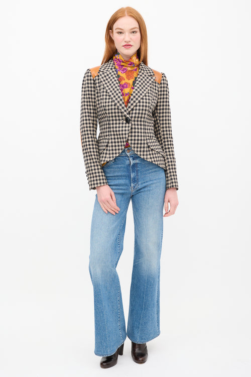 Smythe Gingham Rifle Patch Blazer