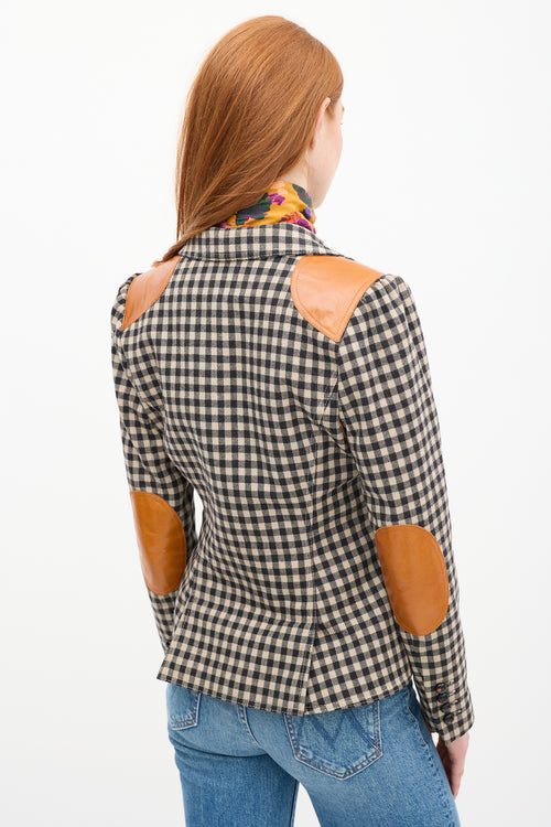 Smythe Gingham Rifle Patch Blazer