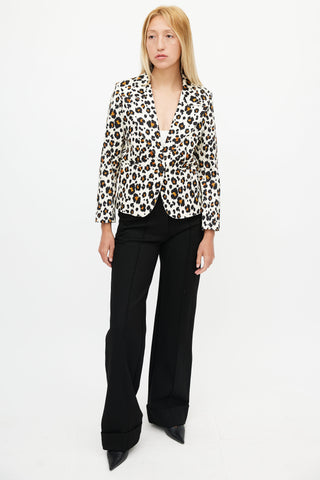 Smythe Beige 
Multicolour Print Blazer