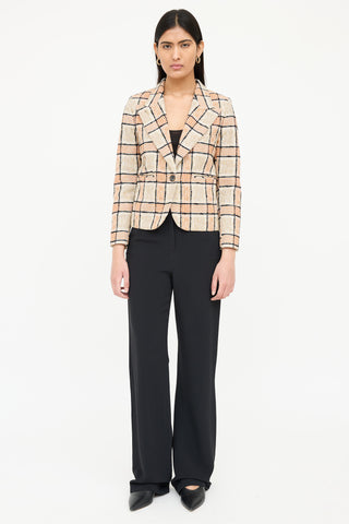 Smythe Check 90s Shrunken Blazer