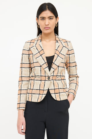 Smythe Check 90s Shrunken Blazer