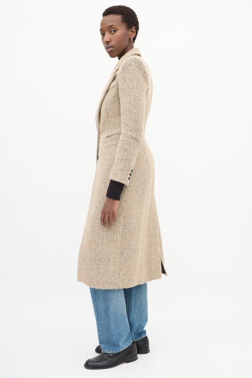 Beige Wool Tweed Coat