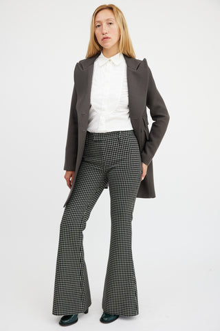 Smythe Black 
Beige Wool Plaid Pant