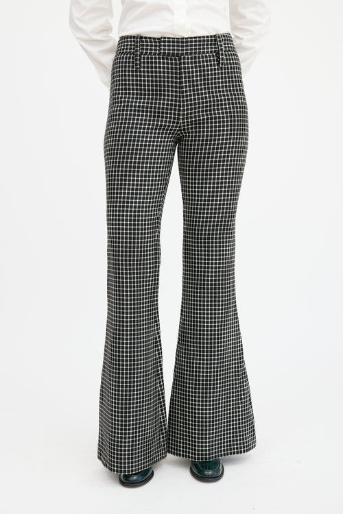 Smythe Black 
Beige Wool Plaid Pant