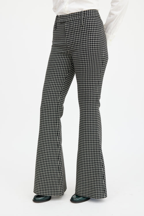 Smythe Black 
Beige Wool Plaid Pant