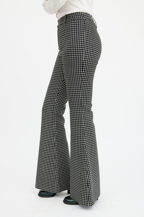 Smythe Black 
Beige Wool Plaid Pant