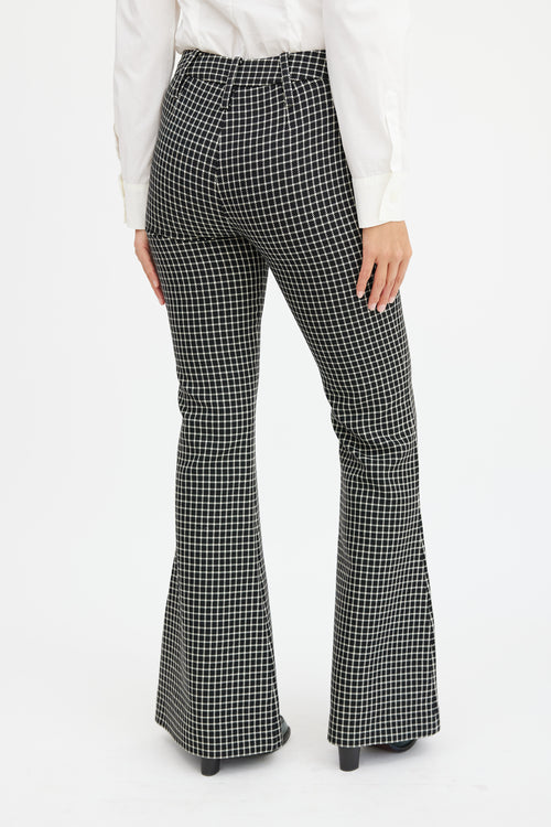 Smythe Black 
Beige Wool Plaid Pant