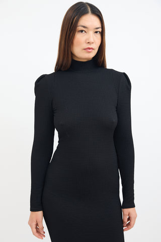 Smythe Black Box Pleat Knit Dress