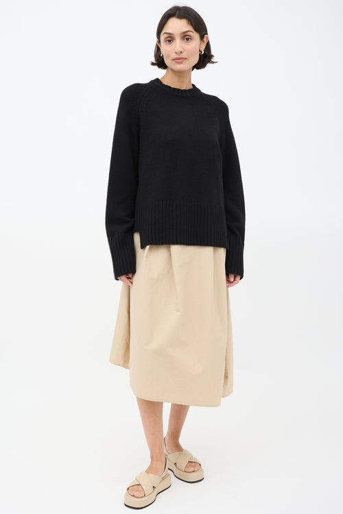 Smythe Black Cashmere Oversized Sweater