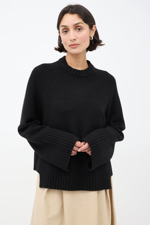 Smythe Black Cashmere Oversized Sweater