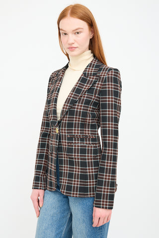 Smythe Black 
Multi Checkered Hutton Blazer