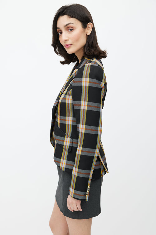 Smythe Black 
Multicolour Check Pattern Blazer