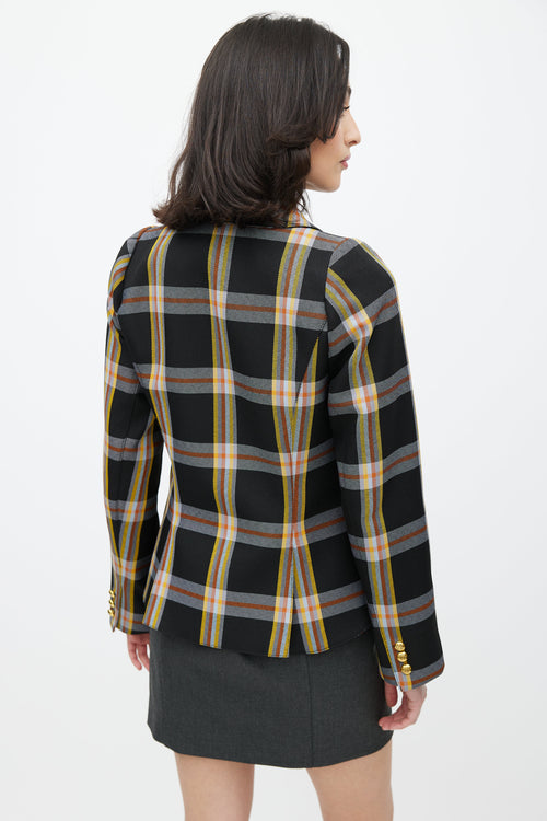 Smythe Black 
Multicolour Check Pattern Blazer