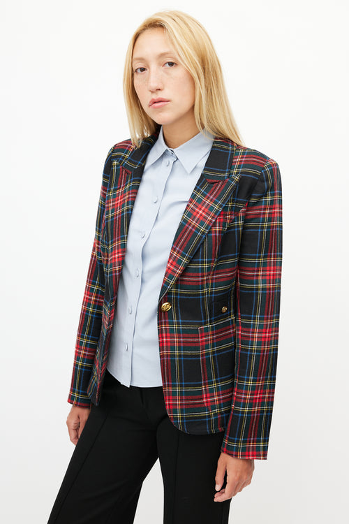 Smythe Black 
Multicolour Plaid Wool Blazer