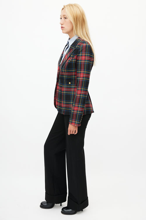 Smythe Black 
Multicolour Plaid Wool Blazer