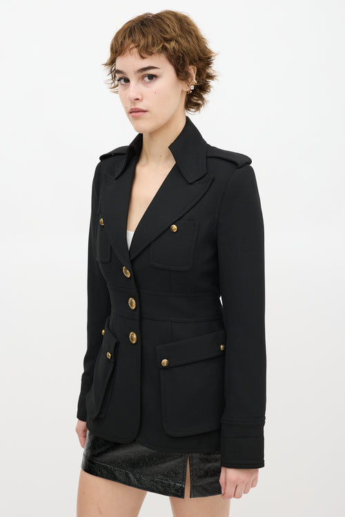 Black Officers Jacket Blazer