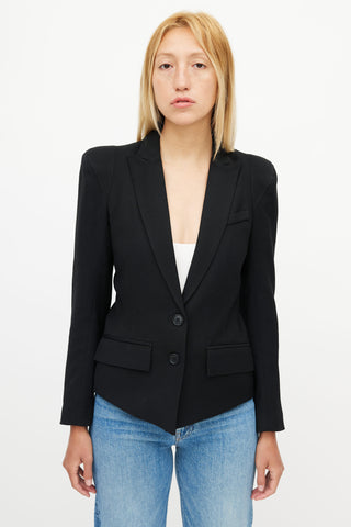 Smythe Black Padded Wool Blazer