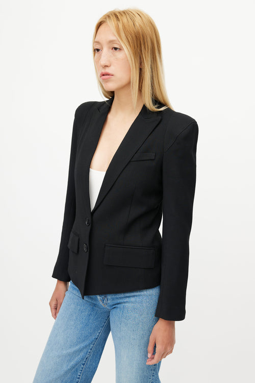 Smythe Black Padded Wool Blazer