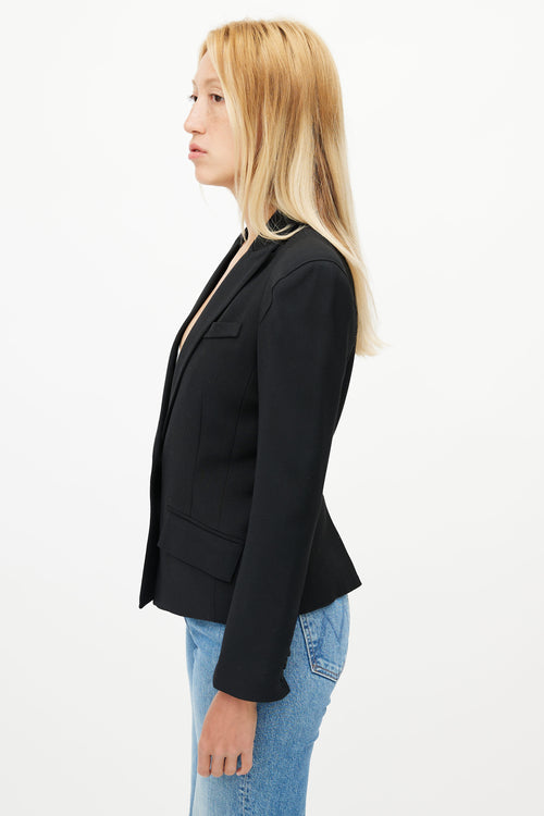 Smythe Black Padded Wool Blazer