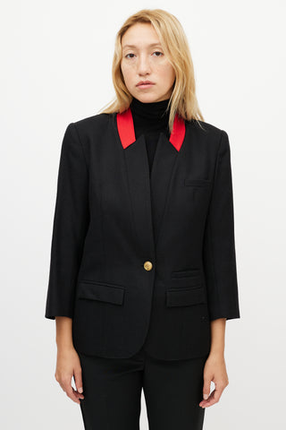 Smythe Black 
Red Wool Blazer