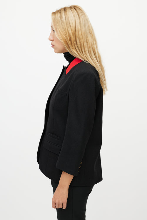 Smythe Black 
Red Wool Blazer