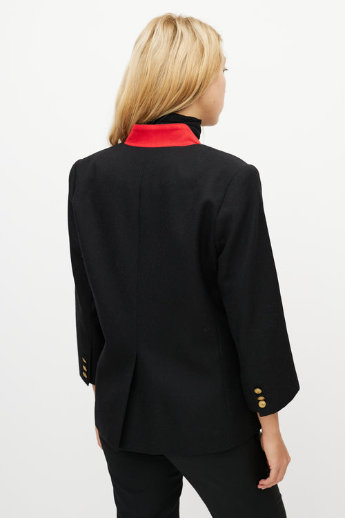 Smythe Black 
Red Wool Blazer