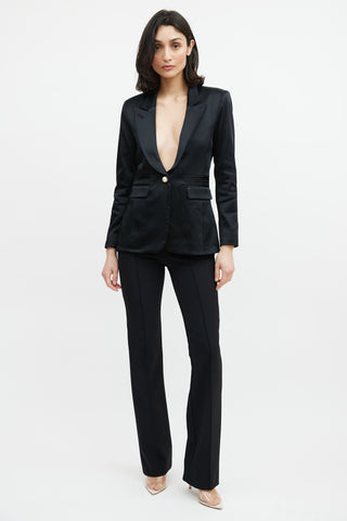 Smythe Black Satin Blazer