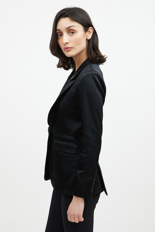 Smythe Black Satin Blazer