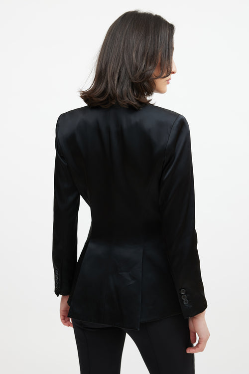 Smythe Black Satin Blazer