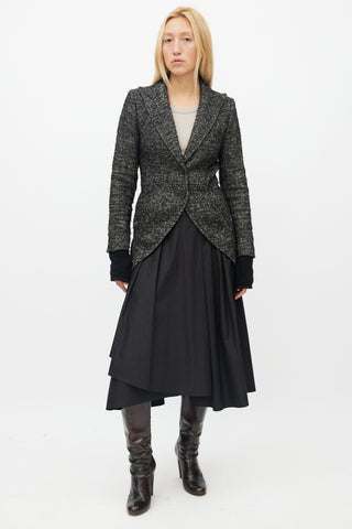 Smythe Black Speckled Wool Blazer