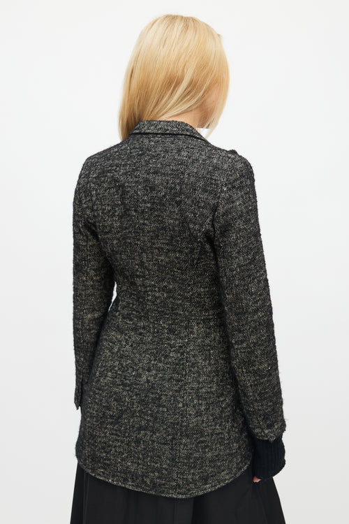 Smythe Black Speckled Wool Blazer