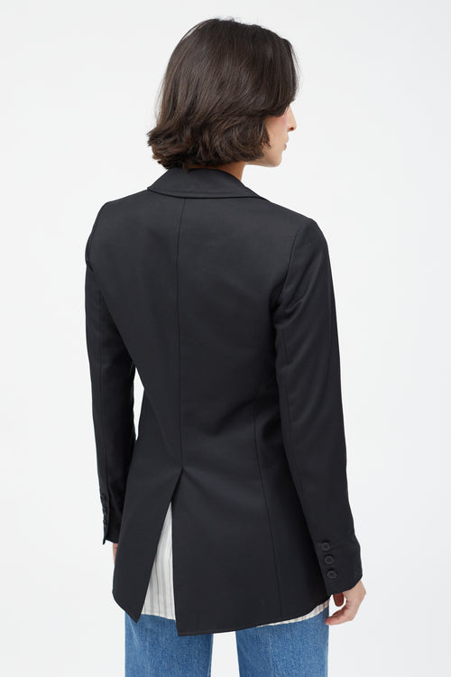 Smythe Black Two Button Long Blazer