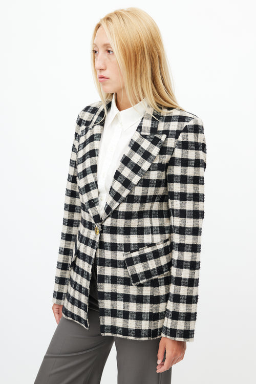 Smythe Black 
White Gingham Blazer