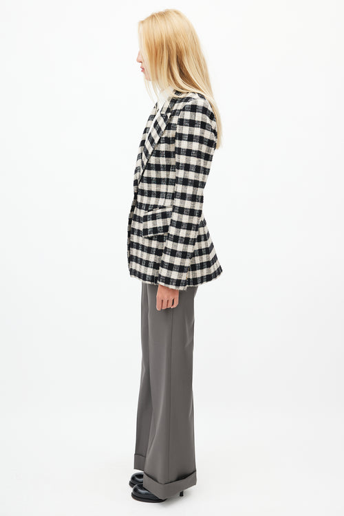 Smythe Black 
White Gingham Blazer