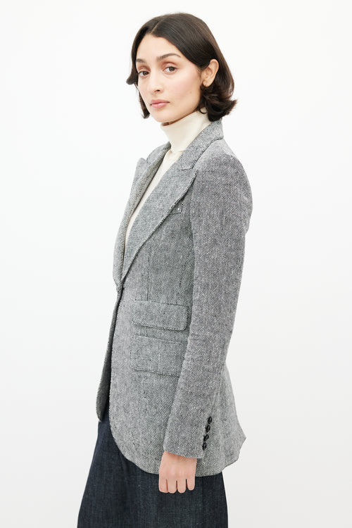 Smythe Black 
White Woven Blazer