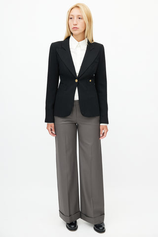 Smythe Black Wool Blazer