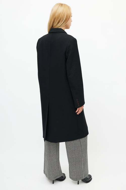 Smythe Black Wool Double Breasted Coat