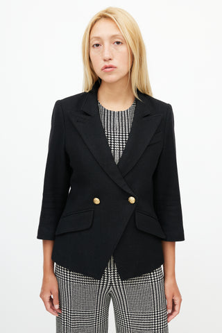 Smythe Black Wool Double Breasted Jacket