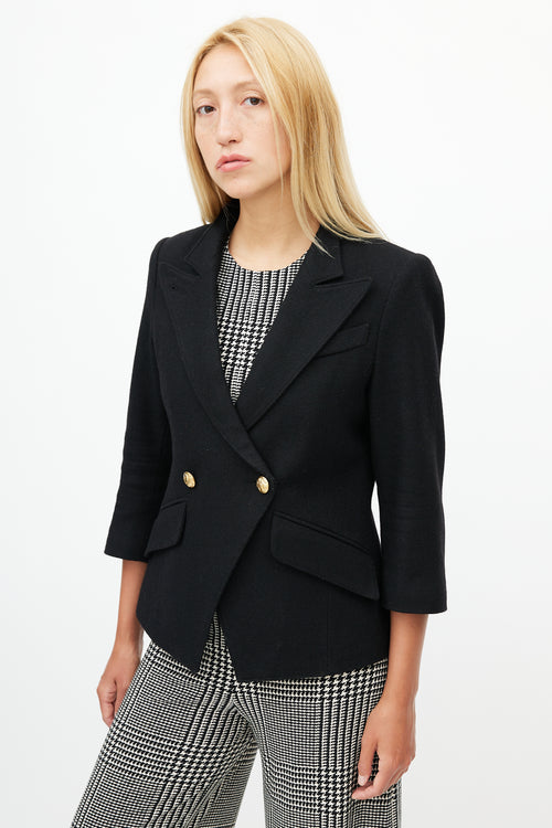 Smythe Black Wool Double Breasted Jacket