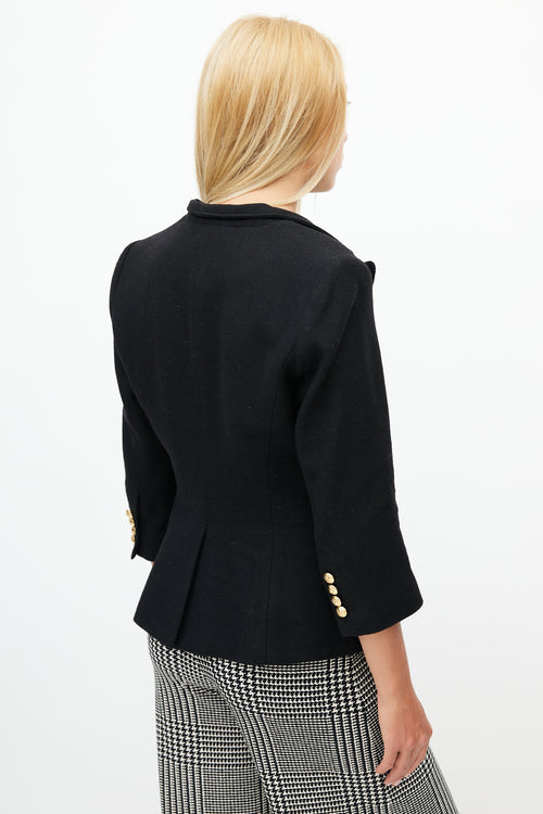 Smythe Black Wool Double Breasted Jacket