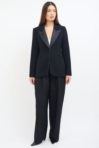 Smythe Black Wool 
Silk Blazer