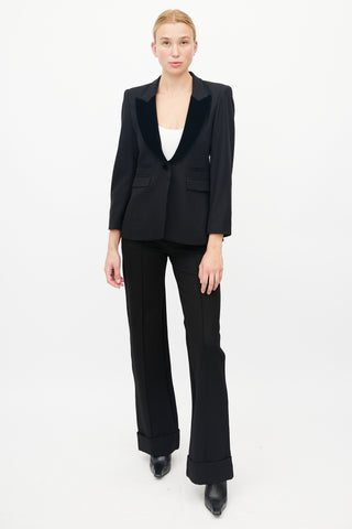 Smythe Wool 
Velvet Peaked Lapel Blazer