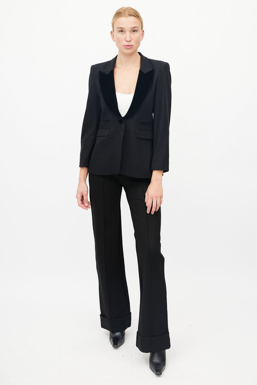 Smythe Black Wool 
Velour Blazer