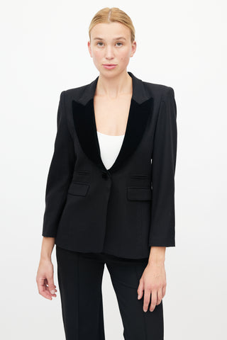 Smythe Wool 
Velvet Peaked Lapel Blazer