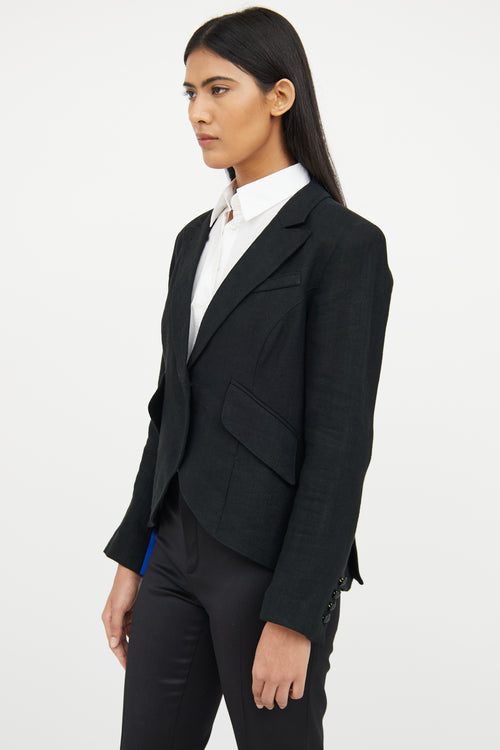 Smythe Black 
Blue Long Sleeve Blazer