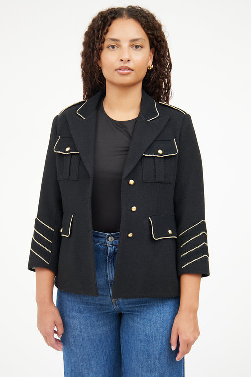 Smythe Black 
Gold 4 Pocket Blazer