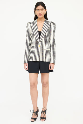 Smythe Stripe Box Pleat Blazer